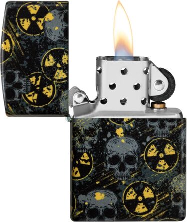 Бензинова запальничка Zippo Nuclear Skulls 540, кольорова, вітростійка, багаторазова, подарункова коробка, оригінал США