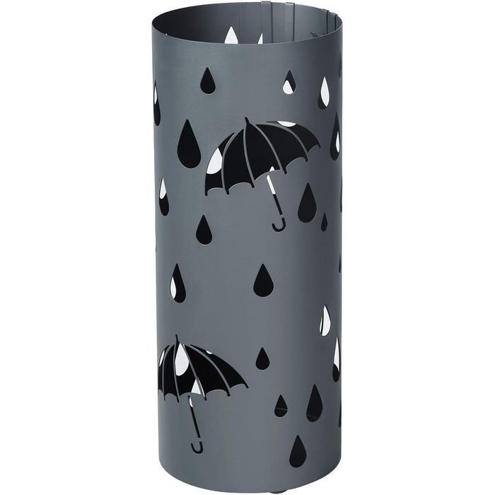 SONGMICS Umbrella Stand - White & Anthracite - 49 x 19.5 cm