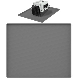 Килимок для годування собак, вологостійкий килимок під миску для тварин, великий силіконовий килимок 50 x 60 см з бортиком, захист від бруду, килимок для цуценят