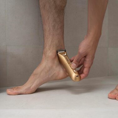 Тример для тіла MANSCAPED® The Lawn Mower® 5.0 Ultra для чоловіків та жінок. Подвійні насадки SkinSafe®, леза з фольгою, водонепроникний, USB-C, (Forged Gold)