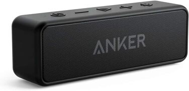 Портативна Bluetooth колонка Anker SoundCore 2, Чорна: потужний звук, глибокий бас, 24 години роботи, водонепроникність IPX7, сумісна з iPhone, Galaxy