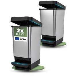 Сміттєвий бак Novaliv 45L з педаллю - сталевий, герметичний, для кухні та ванної кімнати