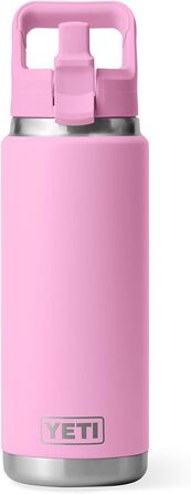 Термос-пляшка YETI Rambler 750 мл з вакуумною ізоляцією, нержавіюча сталь, з кришкою та трубочкою, колір Strong Pink