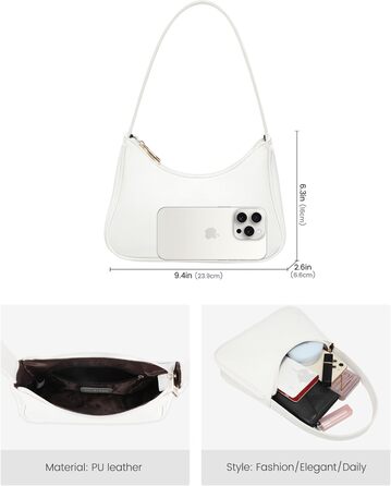 Сумка жіноча LOVEVOOK міні клатч через плече, біла екошкіра - для побачень, вечірок, покупок