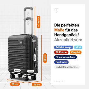 Чемодан Trevey з полікарбонату, 67 см, 60 л, міцний, з TSA замком, для подорожей, ручна поклажа, колір: Небесно-зелений