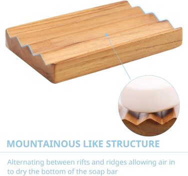 Держатель для мила з текового дерева HTB, модель 