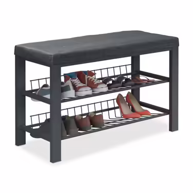 Relaxdays shoe bench with cushioning