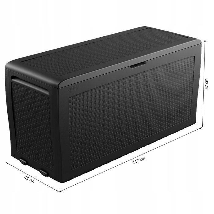 Садова скриня KETER Samoa Rattan Box 270 л, антрацит