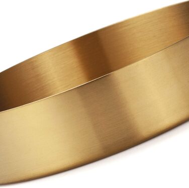 Round Stainless Steel Serving Tray, Gold Jewelry and Makeup Organizer/Candle Tray Gold (14 cm)