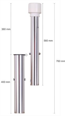 Schneider Base Sleeve for Patio Umbrellas, 827-00, Aluminum, 0.8 kg