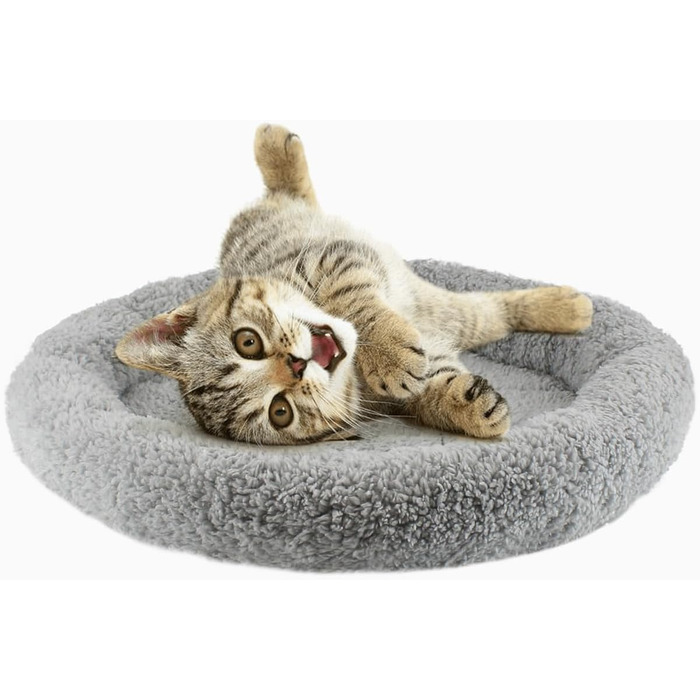 М'яке ліжко для котів та собак Namsan, плюшеве грілка, 45x60 см, сірий колір