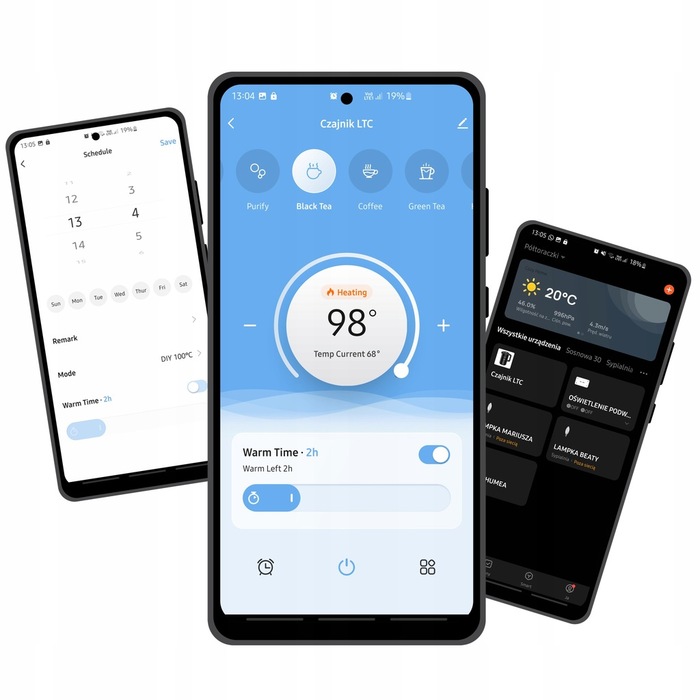 Розумний електрочайник Svensson з WiFi, 1.7л, 2200Вт, чорний