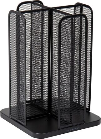 Mind Reader Network Collection, 4-Compartment Cup and Lid Dispenser, Countertop Organizer, Metal Mesh, 8