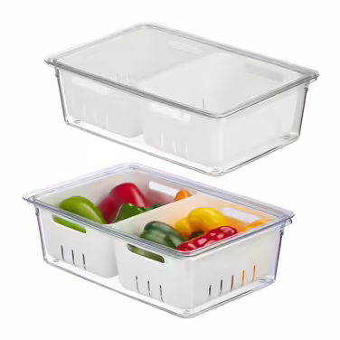 Relaxdays Refrigerator Organizer 2-Piece Set