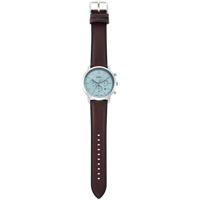 Годинник чоловічий Fossil Neutra Chronograph – шкіряний ремінець (коричневий/блакитний)