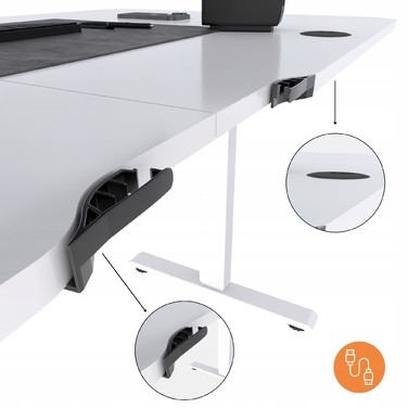 Ігровий стіл Electroprime Flow з підйомною стільницею, білий (120x60 см)