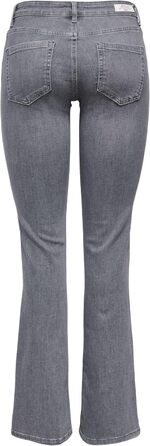 Джинси жіночі клеш ONLBLUSH сірі, середньої посадки, деним