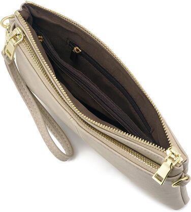 Жіноча сумка-месенджер зі шкіри, бежева: кросбоді, багато відділень, класичний стиль