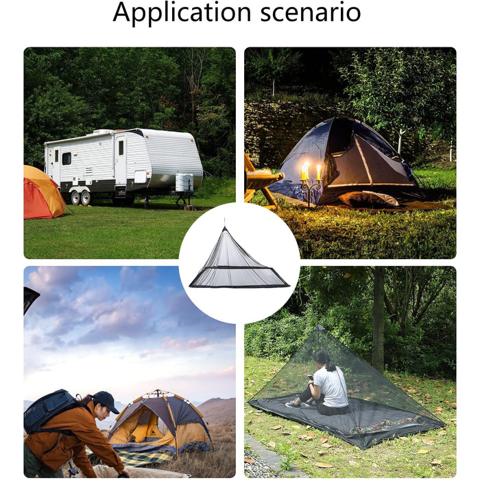 PLCPDM Camping Bed Mosquito Net Carrying Bag Triangular Mosquito Net Outdoor Bug Net Camping