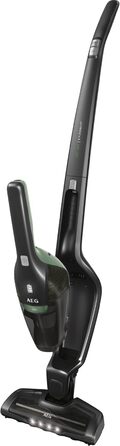 Бездротовий пилосос AEG Ergorapido CX7-2-45MÖ 2в1, акумуляторний, до 45 хв роботи, без мішка, 50% переробленого пластику, LED-підсвітка, чорний/зелений