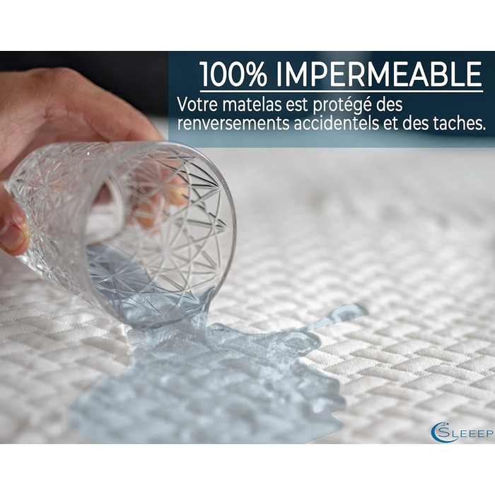 Mattress protector, 160 x 200 cm, bamboo fiber, Öko-Tex certified, mattress protector, 100% waterproof, fitted sheet, 30 cm, ultra-soft, anti-mite, bed bug resistant, hotel quality