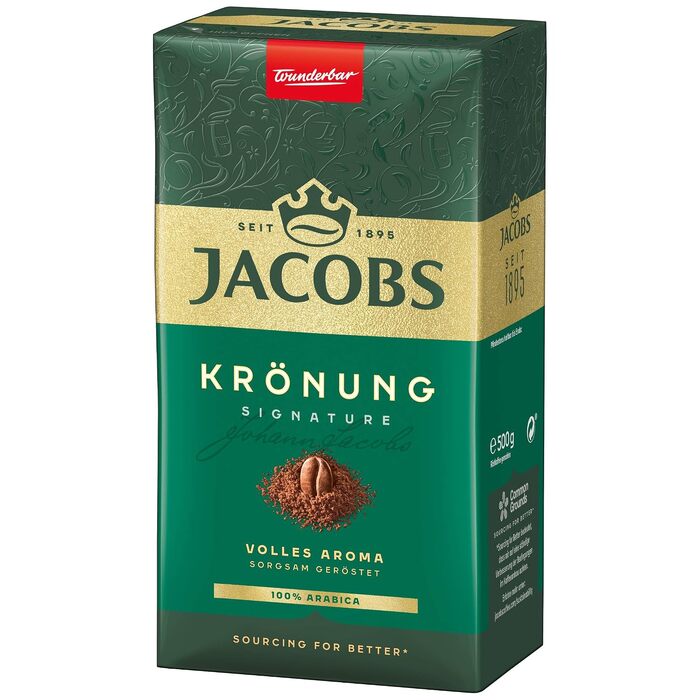 Кава молота Jacobs Krönung для фільтр-кави, набір 12 пачок по 500 г