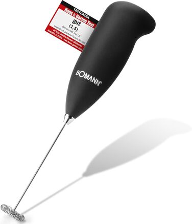 Електричний пінозбивач для молока Bomann® MS 344 CB | Пінозбивач для кави та напоїв | З нержавіючою сталлю