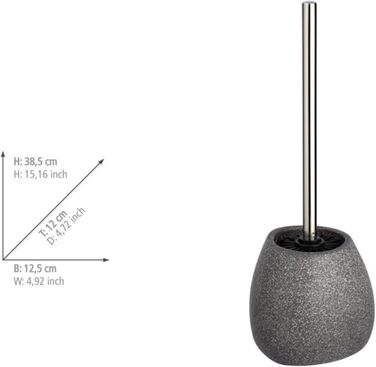 Набір для туалету WENKO Mod. Pion, сірий, з тримачем з кераміки та змінною щіткою