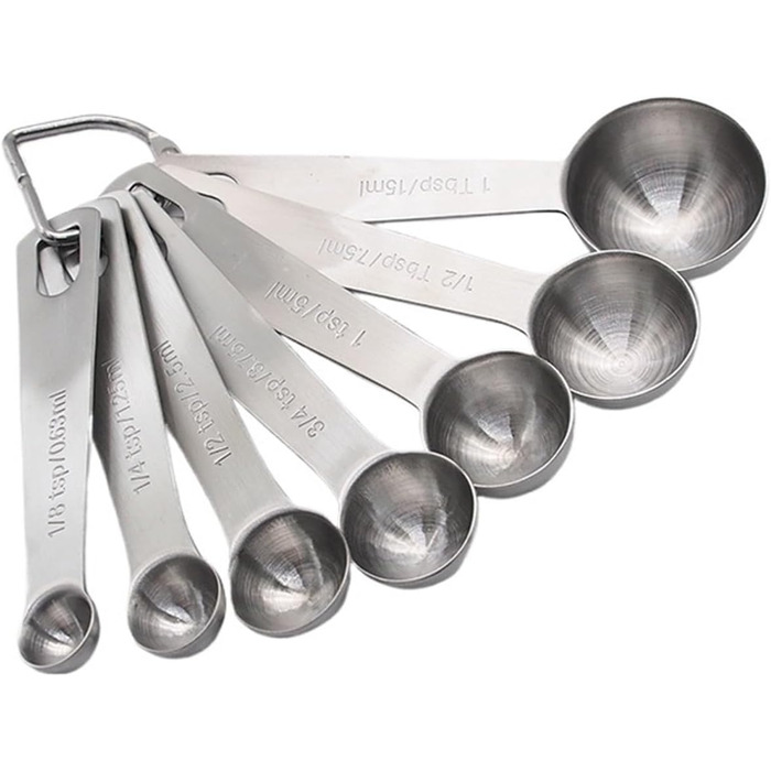 Measuring Spoon Set, Measuring Cup and Spoon Set, high-quality stainless steel measuring cups and spoons for dry and liquid ingredients (Color: D)
