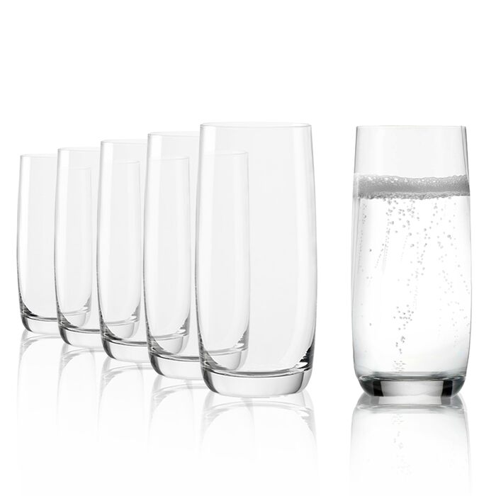 Набір келихів Stölzle Lausitz Weinland Longdrink 6 шт, 390 мл – кришталеві келихи для коктейлів, води, соків – міцні, для посудомийної машини