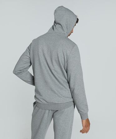 Чоловіча толстовка Puma ESS No. 1 Logo Hoodie з капюшоном, сіра (Medium Gray Heather), розмір XL