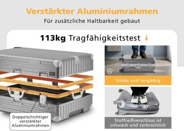 Чемодан ALPHA CAMP XL з алюмінієвим каркасом та полікарбонатною оболонкою, 93л, з TSA замком, 77x36x40 см