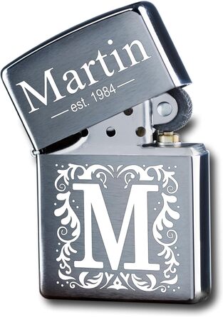 Запальничка Zippo з гравіюванням для чоловіків, персоналізований подарунок, монограма, стильний аксесуар для джентльменів