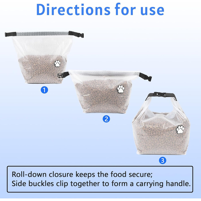 Набір для переноски корму для собак, 2 шт., водонепроникний, до 10 кг. Ідеально для подорожей, кемпінгу та перетримки собак