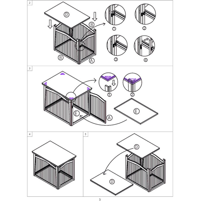 Дерев'яний вольєр для собак Dobar® розмір M з функцією столу - вольєр-будка для собак, 83 x 55 x 59 см, білий (коричневий, L 101 x B 71 x H 80 см)