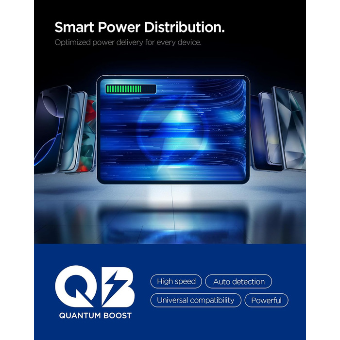 Зарядний пристрій Spigen ArcStation Essential GaN 47W 2xUSB-C з PPS та PD 3.0, чорний