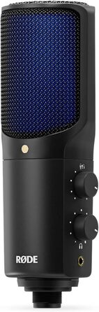 RØDE NT-USB+ Професійний USB-мікрофон для запису аудіо на комп'ютер/мобільний пристрій, чорний