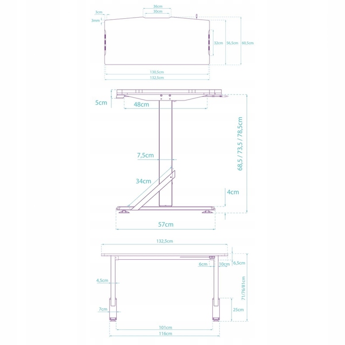 Ігровий стіл Ultradesk IRON, чорний