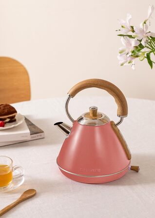 Retro Electric Kettle - Cream White - 1L Capacity