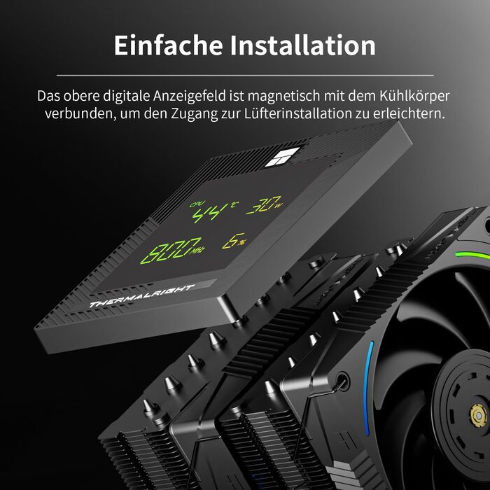 Кулер для процесора Thermalright Phantom Spirit 120 EVO, 7 теплових трубок, 2 PWM вентилятори 2150 RPM, сумісність з AMD AM4/AM5 та Intel LGA 115X/1200/1700/1851/2000 (Чорний, PS120 D EVO)