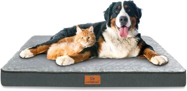 Orthopedic Dog Bed for Large Dogs, Waterproof Dog Cushion with Removable Washable Cover and Egg-Shaped Foam Filling, Breathable Dog Mat/Dog Mattress, XL (104x74x10cm)