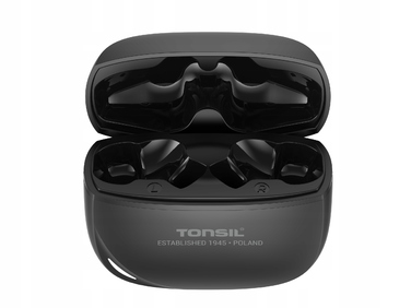 Бездротові вакуумні навушники TONSIL TW50BT Bluetooth, чорні