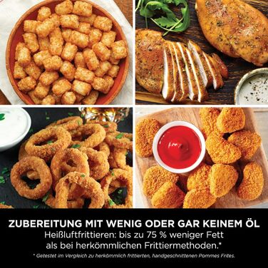 Ninja Double Stack Air Fryer, 7.6L Air Fryer, Double Basket Air Fryer with 4 Cooking Levels, 2 Drawers, 2 Racks, Space-Saving Design, 6 Cooking Functions, 6 Portions, Grey SL300EU Stacked Double Drawer 7.6L Grey