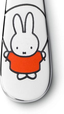 Дитячий столовий набір Miffy, 4 шт., нержавіюча сталь, сріблястий, 21.5 x 15.5 x 2.5 см