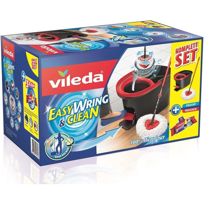 Набір для миття підлоги Vileda EasyWring and Clean: комплект (моп Classic + щітка для підлоги)