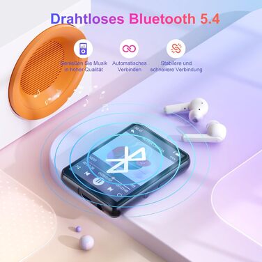 MP3-плеєр Oilsky 128GB Bluetooth 5.4 з екраном 2.4