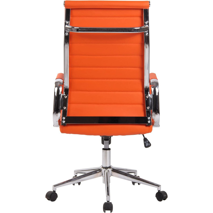Офісний стілець Kolumbus з штучної шкіри, регульована висота, помаранчевий колір