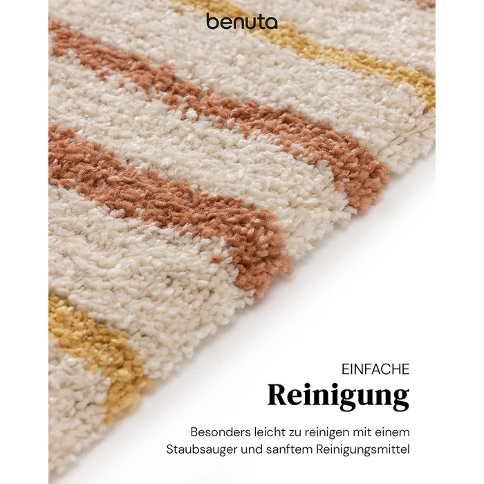benuta Listen Kids Rug Gobi - Acrylic - Rectangular & in Style: Abstract, Children's Motifs, Stripes, Hygge & Cozy, Scandi Living - Easy Care for Living Room, Bedroom, Multicolor, 140x200 cm