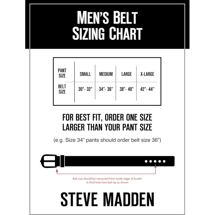 Чоловічий шкіряний ремінь Steve Madden, чорний/коричневий (брунірований)