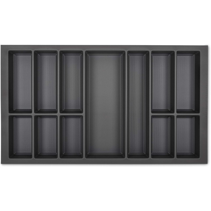 ORGA-BOX VII Cutlery Insert, basalt grey, 826 x 474 mm. Cutlery box suitable for Beeck, Siematic, Schröder kitchens and others with a 90cm carcase.